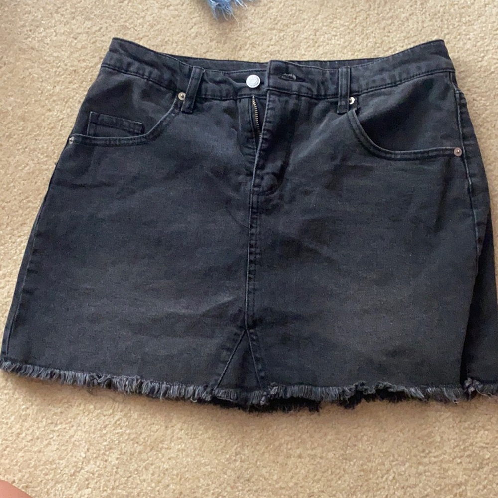 Wild fable black denim skirt